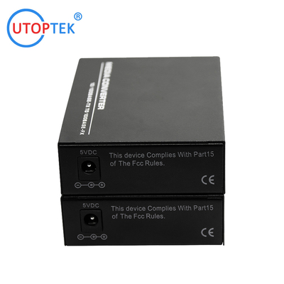 UTOPTEK Brand Fiber Optic Network Ethernet Media Converter Electric to Fiber Converter SC 20km to RJ45 media converter