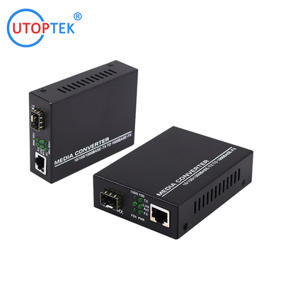 Premium 10/100/1000m SFP to RJ45 Port Fast Gigabit Ethernet Fiber Optic Media Converter