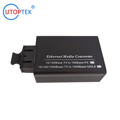 10 100 1000m Single Mode 20km Fiber Optic Mini Media Converter
