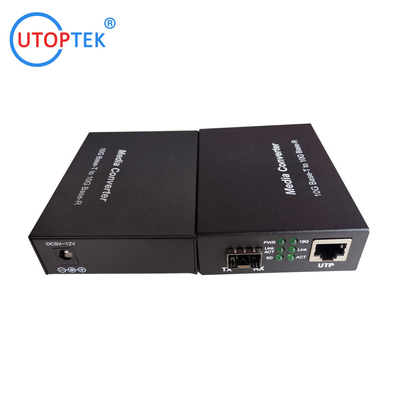 10G SFP+ to RJ45 Fiber Media Converter with 10G SR 850nm 300m SFP+ Transceiver Module