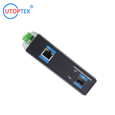 UT11GP-SFP 10/100/1000M 1SFP+POE+ 30W unmanaged industrial media converter DIN Rail sfp switch converter