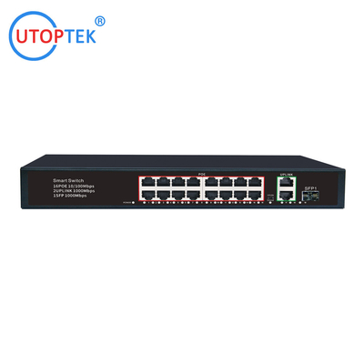 RACK Mounted 16port POE+2xGE UPlink+1xSFP POE Etherent switch for IP Camera ip phone