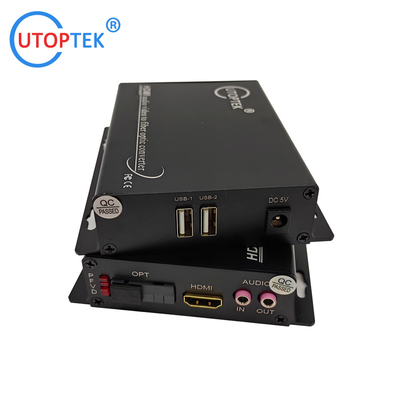 1Channel 1080P HDMI Video+Audio+USB KVM over fiber optical extender Single Fiber 20km video fiber transmitter receiver