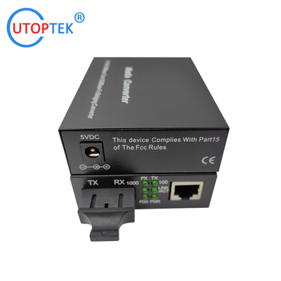 "90mm*70mm*25mm RJ-45 To Fiber Optic" Fiber Media Converter, Fast and Stable Data Transfer Solution for B2B Use