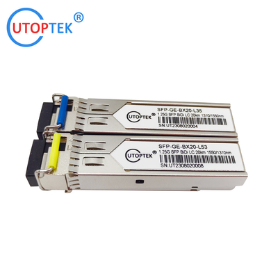 1.25G SFP SM BiDi LC 20km 1310/1550nm optical sfp transceiver module for cisco/huawei/HP/Aruba/Juniper/Mikrotik