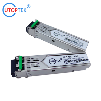 1.25G SFP 80km 1550nm optical transceiver module 1G sfp DDM for Cisco/Huawei/HPE/Juniper/ZTE/Netgear