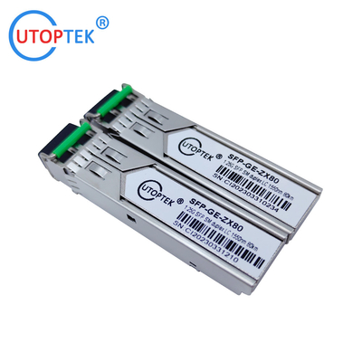 1.25G SFP 80km 1550nm optical transceiver module 1G sfp DDM for Cisco/Huawei/HPE/Juniper/ZTE/Netgear