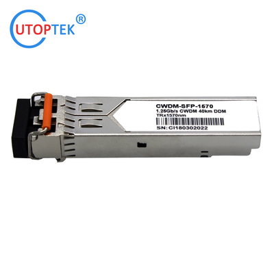 1.25G CWDM SFP 40km 1270~1610nm optical fiber transceiver module for cisco/huawei/Extreme/Alcatel/Arista