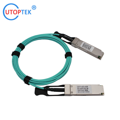 40G QSFP+ AOC Cable OM3 1m/3m/5m/15m/50m/100m Customized 40G AOC Cables for Data Center