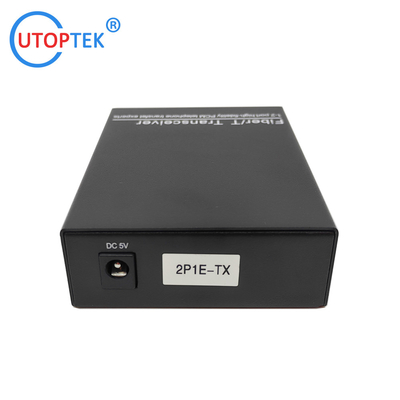 2 Channel RJ11 Telephone +1x10/100M Ethernet Over Fiber Optic Media Converter PCM Voice To Fibre Optic Transceiver