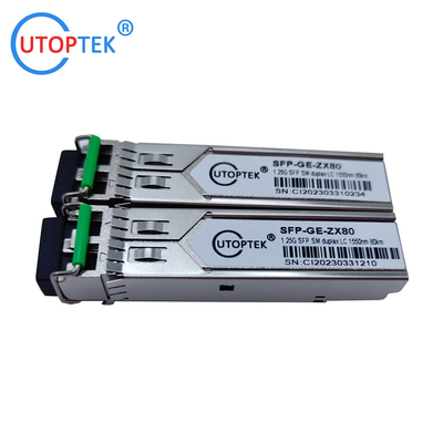 2.5Gb/s SFP Single mode 1550nm 80km duplex LC optical fiber Transceiver Module DDM for cisco/huawei/Aruba/HP