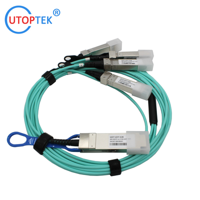 40G QSFP+ to 4x10G SFP+ AOC Cable OM3 1m/3m/5m/15m/50m/100m Customized 40G AOC Cables for Data Center