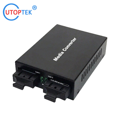 10/100/1000M SM to MM media converter with dual fiber SC External DC5V power supply
