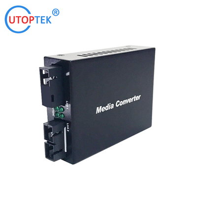 10/100/1000M SM to MM media converter with dual fiber SC External DC5V power supply