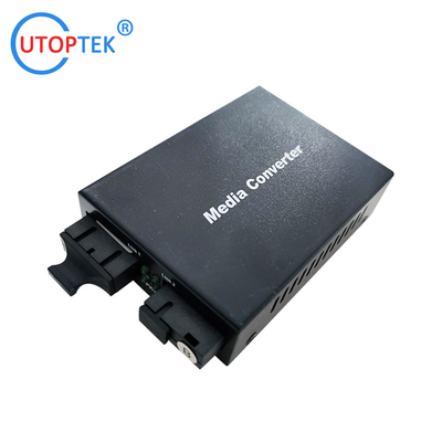 10/100/1000M SM to MM media converter with dual fiber SC External DC5V power supply