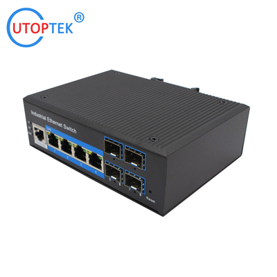 L2 Managed Industrial 4x1000M SFP port +4x10/100/1000M RJ45 POE port +1xConsole port, DIN Rail,-40 ~+85 ℃