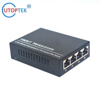 10/100/1000Mbps 4port RJ45+1port SFP/SC fiber ethernet media converter switch normal switch