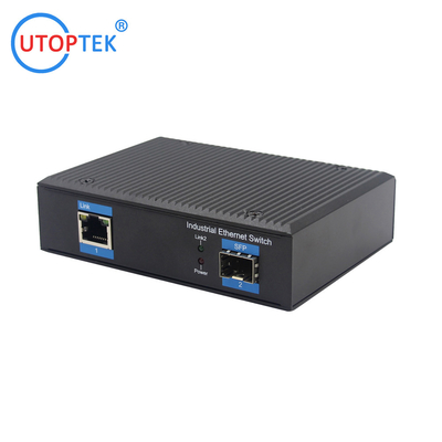 UT11F-SFP unmanaged industrial 1x10/100Base-Tx + 1x100M-Fx SFP ethernet switch DIN Rail