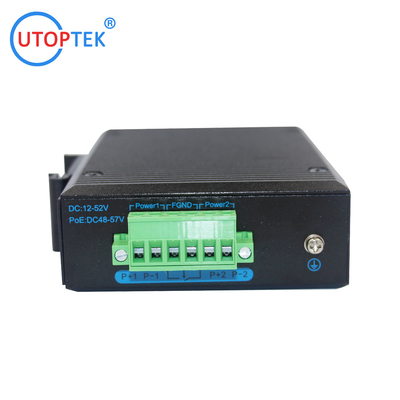 UT11F-SFP unmanaged industrial 1x10/100Base-Tx + 1x100M-Fx SFP ethernet switch DIN Rail