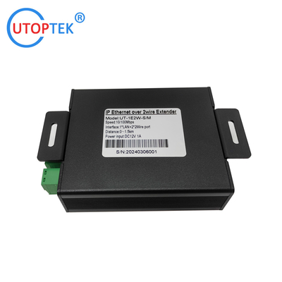 UT-1E2W-S/M Utoptek IP Ethernet over 2wire extender,Coaxial-LAN EOC Converter for outdoor/indoor/elevator IP camera