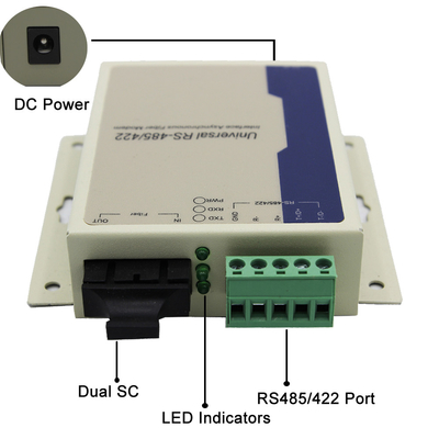 Serial Rs485/Rs422 over SC/ST/FC MM 2km 1310nm Fiber modem media converter for Contact Closure Alarm System Using