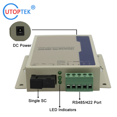 Serial Rs485/Rs422 over Fiber SM Bidi SC/ST/FC 20km Fiber modem media converter for Contact Closure Alarm System Using