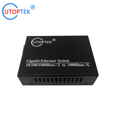 universal Fiber Ethernet Switch 2*10/100/1000Base-Tx to 1*1000Base-Fx SFP Fiber media converter