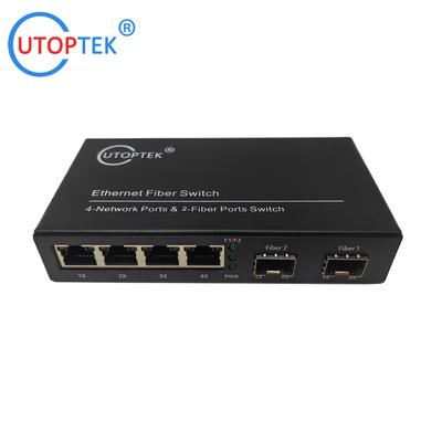 universal Fiber Switch 4*10/100/1000Base-Tx to 2*1000Base-Fx SFP Fiber ethernet switch,network switch,media converter