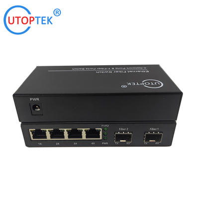 universal Fiber Switch 4*10/100/1000Base-Tx to 2*1000Base-Fx SFP Fiber ethernet switch,network switch,media converter