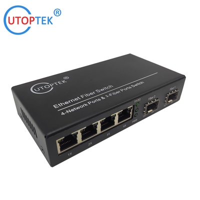 universal Fiber Switch 4*10/100/1000Base-Tx to 2*1000Base-Fx SFP Fiber ethernet switch,network switch,media converter