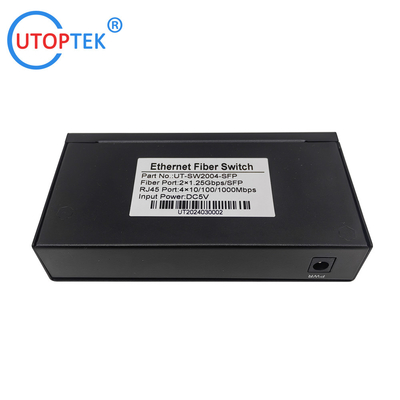 universal Fiber Switch 4*10/100/1000Base-Tx to 2*1000Base-Fx SFP Fiber ethernet switch,network switch,media converter