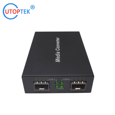 100M 1000M SM to MM media converter, 2*SFP port, Fiber to fiber converter optical extender with SFP transceiver