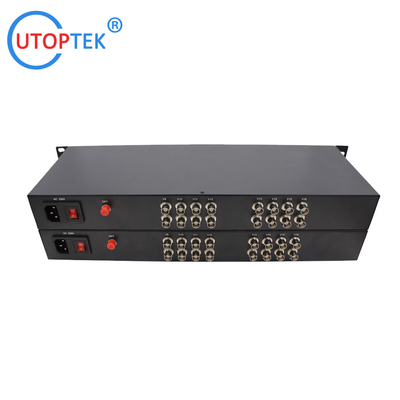 16ch 1080P BNC video, with Rs485 data, Fiber FC/SC/ST 20km, HD-CVI/AHD/TVI 1080P Coaxial Video over Fiber Converter
