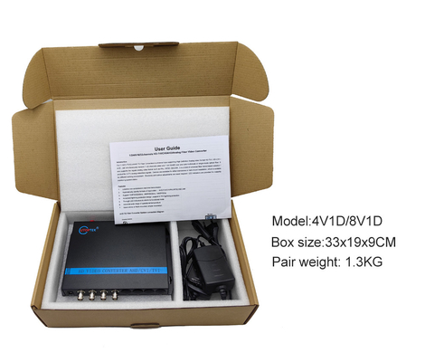 4ch 1080P BNC video, with Rs485 data, Fiber FC/SC/ST 20km, HD-CVI/AHD/TVI 1080P Coaxial Video over Fiber Converter