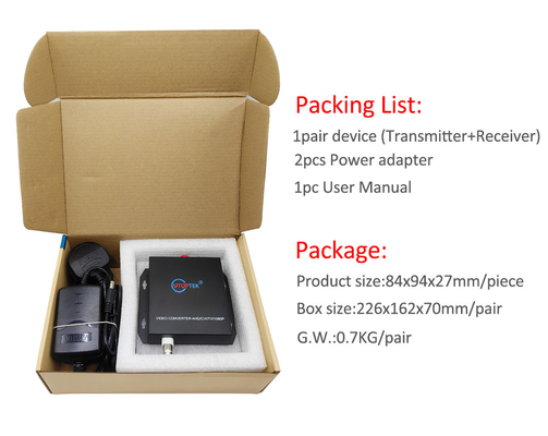 1ch 1080P BNC video, NO data, Fiber FC/SC/ST 20km, HD-CVI/AHD/TVI 1080P Coaxial Video over Fiber Converter