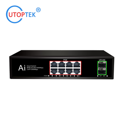 8x10/100/1000M POE 30W+2 SFP Fiber port IEEE802.3af/at POE Etherent switch for CCTV Network system