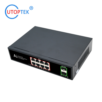 8x10/100/1000M POE 30W+2 SFP Fiber port IEEE802.3af/at POE Etherent switch for CCTV Network system