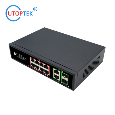 10/100/1000M 8POE+2UTP+2SFP IEEE802.3af/at POE Etherent switch for CCTV Network system