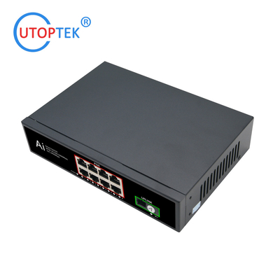 8x10/100/1000M POE 30W+1xSC Fiber port IEEE802.3af/at POE Etherent switch for CCTV Network system