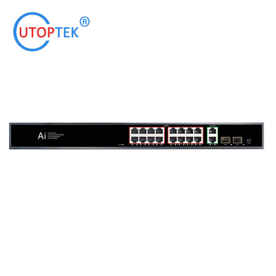10/100/1000M 16xPOE+2UTP+2SFP IEEE802.3af/at 30W POE Etherent switch for CCTV Network system