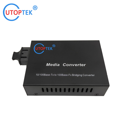 1*10/100Base-Tx to 1*100Base-Fx SM duplex SC 60km Fast Ethernet Fiber media converter