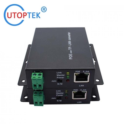 UT-1E1EP-S/M POE RJ45 over 2wire TP-LAN extender EOC Converter 500meters for outdoor/indoor/elevator IP camera