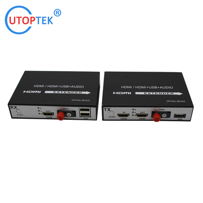 compressed HDMI Video+Audio+USB KVM over fiber optical extender HDMI fiber optical media converter
