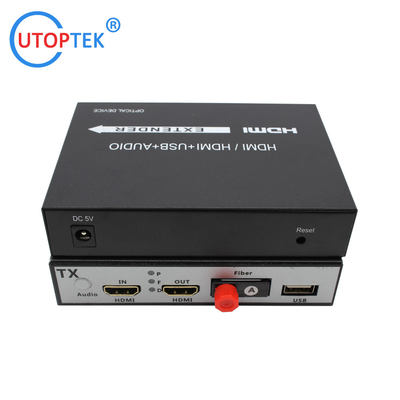 compressed HDMI Video+Audio+USB KVM over fiber optical extender HDMI fiber optical media converter