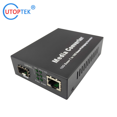 High performance 10G SFP+ to RJ45 fiber optical media converter for CCTV network