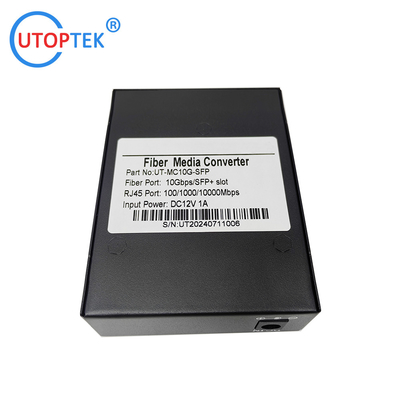 High performance 10G SFP+ to RJ45 fiber optical media converter for CCTV network