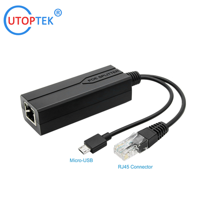 100M or 1000M POE 48V to 5V Micro USB output Isolated PoE Splitter IEEE802.3af/at for CCTV APs