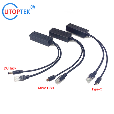 Factory OEM 48V to 5V 2.4A with Type-C PoE Splitter for POE access and IP Cameras