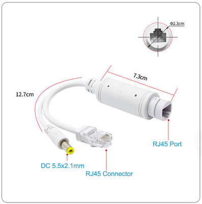 Mini Waterproof PoE Splitter 10/100M 48V to 12V for POE switch and IP Cameras
