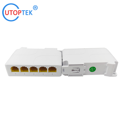 DIN Rail POE Repeater Extender 1In 4Out Hi Power 90W to 4port 30W DC48V IEEE802.3AF/AT/BT for extend distance CCTV IP Network